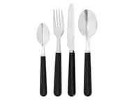 Zestawy sztućców - ERNESTO® Komplet sztućców ze stali nierdzewnej, 24 elementy (Czarny) - miniaturka - grafika 1