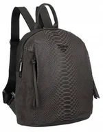 Plecaki - Plecak damski ze wzorem imitującym skórę krokodyla ? David Jones - None - miniaturka - grafika 1