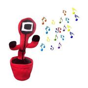 Zabawki interaktywne dla dzieci - Zabawka Dla Dzieci - Tańczący I Śpiewający Kaktus Squid Game - Czerwony Kwadrat - miniaturka - grafika 1