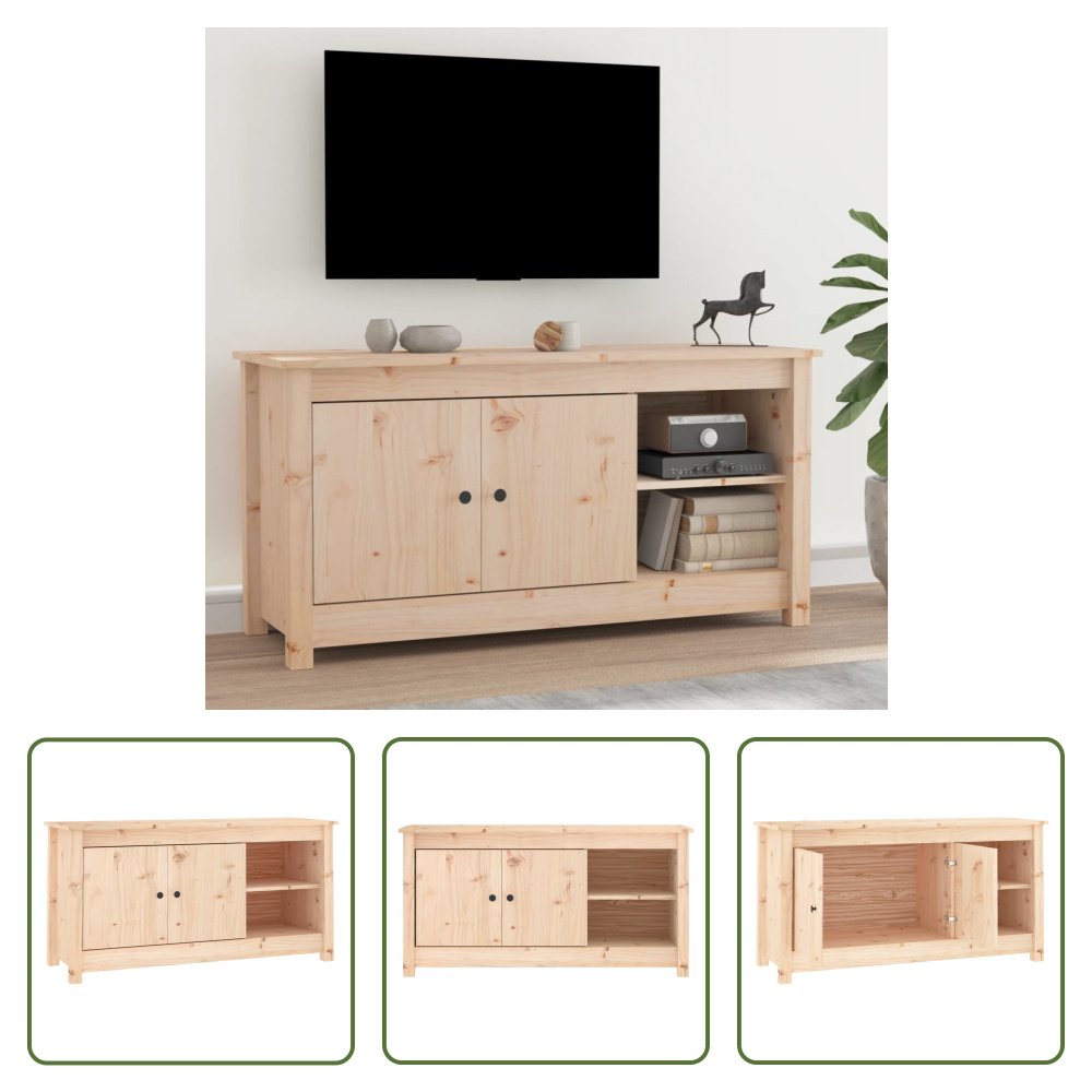 Szafka pod telewizor The Living Store 103x36,5x52 cm lite drewno sosnowe