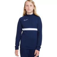 Odzież sportowa dziecięca - Bluza dla dzieci Nike Academy 21 Dril Top granatowa CW6112 451 - miniaturka - grafika 1