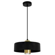 Lampy sufitowe - Lampex Lampa Wisząca Massimo 1A Czarny/Złoty - miniaturka - grafika 1
