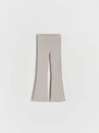 Spodnie i spodenki dla dziewczynek - Reserved - Spodnie z metaliczną nitką - jasnoszary - miniaturka - grafika 1