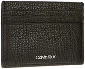 Portfele - CALVIN KLEIN Męski minimalistyczny uchwyt na kartę 6CC dwustronny portfel, czarny Ck, jeden rozmiar - miniaturka - grafika 1