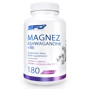 SFD Magnez Ashwagandha + B6, 180 tabletek - >>> DARMOWA od 49zł <<< - Układ nerwowy - miniaturka - grafika 1
