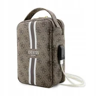 Torby podróżne - Torba podróżna organizator Guess 4G w brązowym eco skórze 155x235 mm - miniaturka - grafika 1