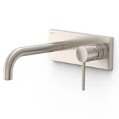 Baterie umywalkowe - Element naścienny do podtynkowego korpusu baterii umywalkowej Tres Study stal szczotkowana 26230031AC - miniaturka - grafika 1