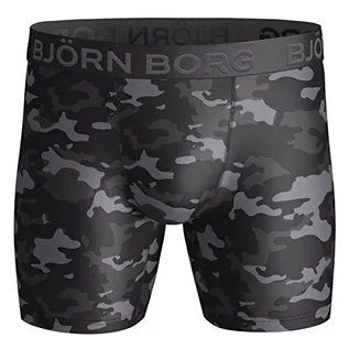 Spodenki damskie - Björn Borg Męskie szorty na Bb Tonal Camo sportowa bielizna, Czarny (Czarne piękno), M - grafika 1