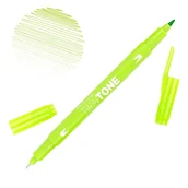 Kredki, ołówki, pastele i pisaki - Marker TOMBOW dwustronny BRUSH PEN TwinTone lime green zielony - miniaturka - grafika 1
