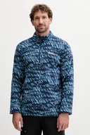 Bluzy męskie - Jack Wolfskin bluza polarowa BIG SKY męska kolor granatowy wzorzysta A65447 - miniaturka - grafika 1