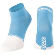 Skarpetki kolarskie - Skarpetki rowerowe KROSS Active Lady Low ( L) Niebiesko-biały - miniaturka - grafika 1