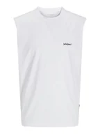 Koszulki męskie - Jack&Jones Tank top Varenna 12273524 Biały Oversize - miniaturka - grafika 1