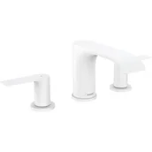 Baterie umywalkowe - Hansgrohe 75033700 Vivenis 3-otworowa bateria umywalkowa 90 z kompletem odp$157ywowym bia$158y matowy - miniaturka - grafika 1