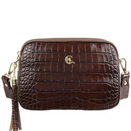 Torebki damskie - Elegancka listonoszka Canaletto – skóra z wzorem krokodyla TD830s259 - miniaturka - grafika 1