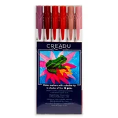 Kredki, ołówki, pastele i pisaki - Creadu, Cienkopisy, 6 szt 2w1, floral - miniaturka - grafika 1