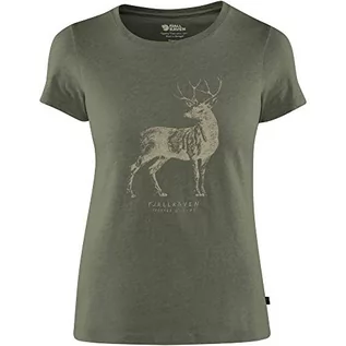 Koszulki i topy damskie - Fjallraven FJALLRAVEN damska koszulka z nadrukiem w stylu Deer szary asfaltowy XXS F89879 - grafika 1