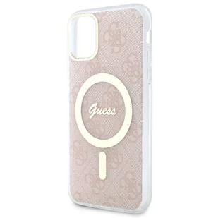 Guess GUHMN61H4STP iPhone 11 6.1" różowy/pink hardcase 4G MagSafe - Etui i futerały do telefonów - miniaturka - grafika 6