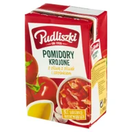 Mieszanki warzywne, sałatki - Pudliszki Pomidory krojone z czosnkiem i oliwą z oliwek 400g - miniaturka - grafika 1