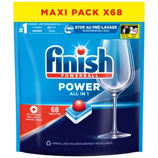Finish Powerball Power All in 1 Tabletki do Zmywarki 68 szt. - Płyny do naczyń Finish Powerball Power All in 1 Tabletki do Zmywarki 68 szt. - Płyny do naczyń - miniaturka - grafika 1