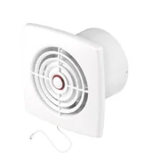 Wentylatory łazienkowe - Wentylator łazienkowy WR100W biały, 0,57 kg, Ø100, włącznik pociągany AWENTA - miniaturka - grafika 1