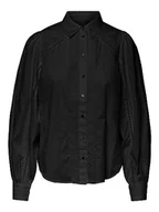Bluzki damskie - YAS Damska bluzka Yaskenora Ls Shirt S. Noos, czarny, XS - miniaturka - grafika 1
