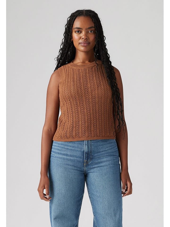 Levi's Top dzianinowy w kolorze karmelowym