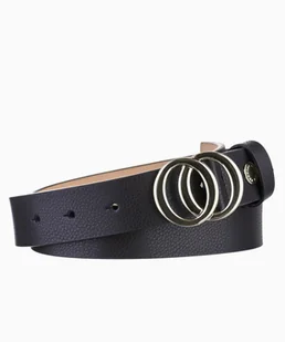 PUCCINI Skórzany pasek damski z elegancką klamrą czarny rozmiar s - Puccini - Paski - miniaturka - grafika 1