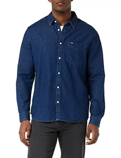 Wrangler Męska koszula dżinsowa, indygo, 4X-Large - Koszule męskie - miniaturka - grafika 1