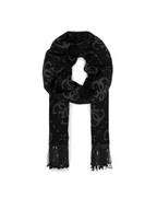 Apaszki i szaliki damskie - Guess Szalik AW5453 VIS03 Czarny - miniaturka - grafika 1