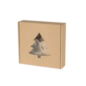 Pudełka i szkatułki - Pudełko Fasonowe Okienko Choinka 200X200X50mm - miniaturka - grafika 1
