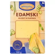 Sery - Włoszczowa Edamski ser żółty w plastrach 150 g - miniaturka - grafika 1