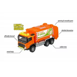 MAJORETTE Śmieciarka Volvo 19cm 374-3000 - Samochody i pojazdy dla dzieci - miniaturka - grafika 5
