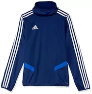 Bluzy damskie - Adidas Kid's TIRO19 WRM TOPY bluza, ciemnoniebieski/pogrubiony niebieski/biały, 1314 - miniaturka - grafika 1