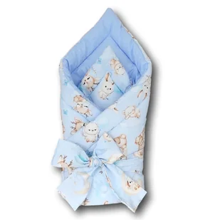 Rożek niemowlęcy na kokardę Przytulasy niebieskie Mu&Mu - Rożki i beciki - miniaturka - grafika 1