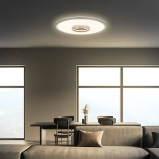 Briloner Lampa sufitowa LED Toro, matowy chrom, Ø 42 cm, tworzywo sztuczne - Lampy sufitowe - miniaturka - grafika 1