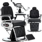 Fotele fryzjerskie - Fotel fryzjerski barberski hydrauliczny do salonu fryzjerskiego barber shop Marcos Barberking - miniaturka - grafika 1