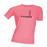 Koszulki sportowe damskie - Damska koszulka z krótkim rękawem Fitness Running Cardio T-shirt Fuchsia - miniaturka - grafika 1