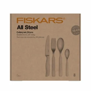 FISKARS ZESTAW SZTUĆCÓW 24szt. ALL STEEL - Serwisy obiadowe - miniaturka - grafika 1