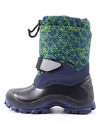 Kozaki damskie - lamino Kozaki zimowe w kolorze granatowym - miniaturka - grafika 1