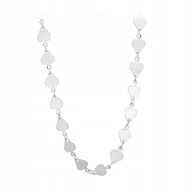 Łańcuszki - Piękny Srebrny Naszyjnik z Serduszek 55 cm, PR 925 - miniaturka - grafika 1