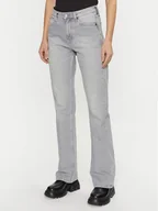 Spodnie damskie - Calvin Klein Jeansy K20K208112 Szary Flared Leg - miniaturka - grafika 1