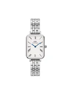 Zegarki męskie - Daniel Wellington Zegarek Quadro Roman Numerals 5-Link DW00100691 Srebrny - miniaturka - grafika 1