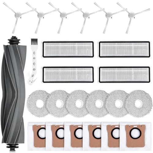 Zestaw akcesoriów do odkurzacza Dreametech L10s Ultra / L10 Ultra, w tym 1 szczotka główna, 4 filtry HEPA, 6 szczotek bocznych, 6 podkładek do mopa, 1 szczotka do czyszczenia, 18 szt