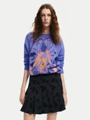 Swetry damskie - Desigual Sweter Pensee Lacroix 24WWJF52 Fioletowy Regular Fit - miniaturka - grafika 1