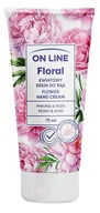 Kremy i maski do rąk - ON LINE Floral Kwiatowy Krem do rąk - Piwonia & Róża 75ml - miniaturka - grafika 1