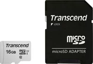 Karty pamięci - Transcend 300S MicroSDHC 16 GB Class 10 UHS-I/U3 - miniaturka - grafika 1