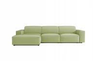 Narożniki - Sofa modułowa L California narożnik tkanina Matt Velvet jasnozielony lewy - miniaturka - grafika 1