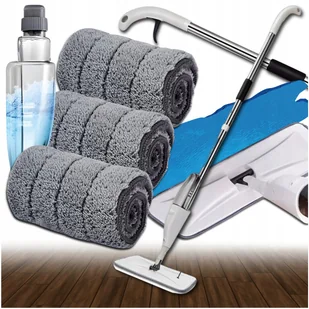 MOP ZE SPRYSKIWACZEM PŁASKI DŁUGI 120cm 350ml + 3X MIKROFIBRA WKŁADY - Miotły, szufle, mopy - miniaturka - grafika 1