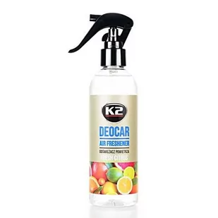 K2 Deocar Fresh Citrus 250ml profesjonalny odświeżacz powietrza o bardzo intensywnym aromacie - Kosmetyki samochodowe - miniaturka - grafika 1