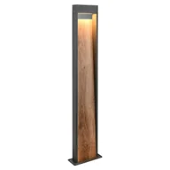 Lampy ogrodowe - Stojąca lampa ogrodowa Salmon 446960135 Trio LED 13W 3000K IP44 pal słupek drewniana - miniaturka - grafika 1